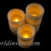 Union Rustic 4 Piece Birch Bark Flameless LED Wax Vanilla Frameless Candle Set UNRS5033